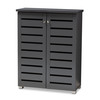 Baxton Studio Adalwin Dark Gray 2-Door Wooden Entryway Shoe Storage Cabinet 152-9170